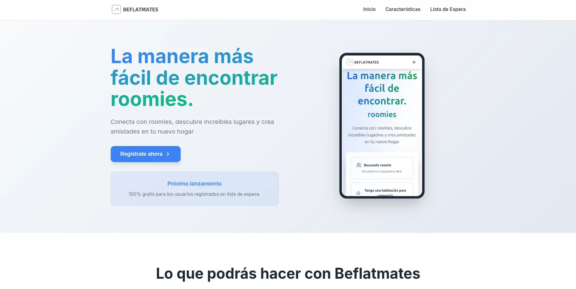 BeFlatMates - Landing